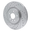 R1 17-20 Jaguar XF Front Left Drilled & Slotted Silver Brake Rotor