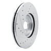 R1 16-24 Jaguar XF Front Right Drilled & Slotted Silver Brake Rotor