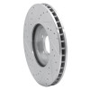 R1 03-05 Jaguar VanDEN PLAS Front Right Drilled & Slotted Silver Brake Rotor