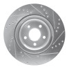 R1 14-21 Jaguar F-Type Rear Left Drilled & Slotted Silver Brake Rotor