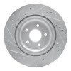 R1 14-21 Jaguar XJ Rear Right Drilled & Slotted Silver Brake Rotor
