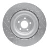 R1 10-24 Jaguar XF Rear Right Drilled & Slotted Silver Brake Rotor