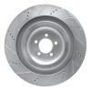 R1 08-09 Jaguar XKR Left Front Drilled & Slotted Silver Brake Rotor
