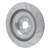 R1 08-09 Jaguar XKR Right Front Drilled & Slotted Silver Brake Rotor