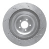 R1 08-09 Jaguar XKR Right Front Drilled & Slotted Silver Brake Rotor