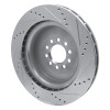 R1 03-05 Jaguar XJR Front Left Drilled & Slotted Silver Brake Rotor
