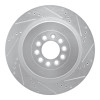 R1 03-05 Jaguar XJR Front Right Drilled & Slotted Silver Brake Rotor