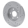 R1 01-08 Ford Mondeo (Mexico) Rear Left Drilled & Slotted Silver Brake Rotor