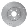 R1 01-08 Ford Mondeo (Mexico) Front Right Drilled & Slotted Silver Brake Rotor
