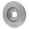 R1 98-06 Jaguar XJR Front Left Drilled & Slotted Silver Brake Rotor