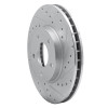 R1 97-03 Jaguar XK8 Front Right Drilled & Slotted Silver Brake Rotor