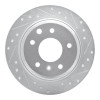 R1 90-95 Jaguar XJ12 Rear Right Drilled & Slotted Silver Brake Rotor