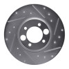 R1 62-87 Jaguar XJ Rear Right Drilled & Slotted Silver Brake Rotor