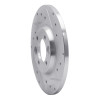 R1 62-87 Jaguar XJ Rear Right Drilled & Slotted Silver Brake Rotor