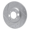 R1 62-87 Jaguar XKE Rear Left Drilled & Slotted Silver Brake Rotor