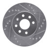R1 00-02 Daewoo Nubira Front Right Drilled & Slotted Silver Brake Rotor