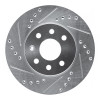 R1 00-02 Daewoo Nubira Front Left Drilled & Slotted Silver Brake Rotor