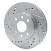 R1 00-02 Daewoo Nubira Front Left Drilled & Slotted Silver Brake Rotor