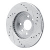 R1 99-99 Daewoo Nubira Front Right Drilled & Slotted Silver Brake Rotor