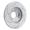 R1 99-99 Daewoo Nubira Front Left Drilled & Slotted Silver Brake Rotor
