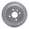R1 99-02 Daewoo Nubira Rear Left Drilled & Slotted Silver Brake Rotor