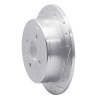 R1 99-02 Daewoo Nubira Rear Right Drilled & Slotted Silver Brake Rotor
