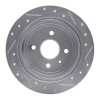 R1 99-02 Daewoo Nubira Rear Right Drilled & Slotted Silver Brake Rotor