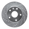 R1 99-02 Daewoo Leganza Front Left Drilled & Slotted Silver Brake Rotor