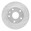 R1 99-02 Daewoo Leganza Front Right Drilled & Slotted Silver Brake Rotor
