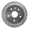 R1 99-02 Daewoo Leganza Rear Left Drilled & Slotted Silver Brake Rotor