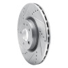 R1 91-20 Alfa Romeo 164 Front Left Drilled & Slotted Silver Brake Rotor