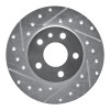 R1 91-95 Alfa Romeo 164 Rear Left Drilled & Slotted Silver Brake Rotor