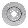 R1 91-20 Alfa Romeo 164 Front Right Drilled & Slotted Silver Brake Rotor