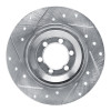 R1 81-89 Alfa Romeo GTV-6 Rear Left Drilled & Slotted Silver Brake Rotor