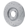 R1 81-89 Alfa Romeo GTV-6 Rear Left Drilled & Slotted Silver Brake Rotor