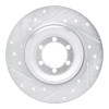 R1 75-79 Alfa Romeo Sport Rear Left Drilled & Slotted Silver Brake Rotor