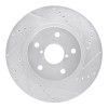 R1 19-24 Subaru Forester Front Right Drilled & Slotted Silver Brake Rotor