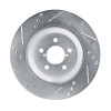 R1 19-23 Subaru Crosstrek Rear Right Drilled & Slotted Silver Brake Rotor