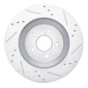 R1 19-23 Subaru Crosstrek Rear Left Drilled & Slotted Silver Brake Rotor
