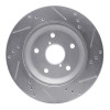 R1 19-25 Subaru Impreza Rear Left Drilled & Slotted Silver Brake Rotor