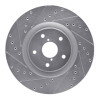 R1 19-23 Subaru ASCENT Front Left Drilled & Slotted Silver Brake Rotor