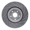 R1 19-23 Subaru ASCENT Front Left Drilled & Slotted Silver Brake Rotor