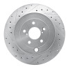 R1 17-25 Subaru BRZ Rear Left Drilled & Slotted Silver Brake Rotor
