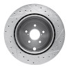 R1 17-25 Subaru BRZ Rear Left Drilled & Slotted Silver Brake Rotor