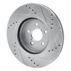 R1 17-23 Subaru Impreza Front Left Drilled & Slotted Silver Brake Rotor