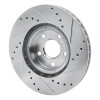 R1 17-23 Subaru Impreza Front Left Drilled & Slotted Silver Brake Rotor EDZ-13039L