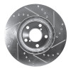 R1 17-23 Subaru Impreza Front Left Drilled & Slotted Silver Brake Rotor EDZ-13039L