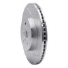 R1 17-23 Subaru Impreza Front Right Drilled & Slotted Silver Brake Rotor EDZ-13037R