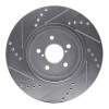 R1 17-23 Subaru Impreza Front Right Drilled & Slotted Silver Brake Rotor EDZ-13037R