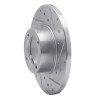 R1 80-83 Subaru GL Front Right Drilled & Slotted Silver Brake Rotor